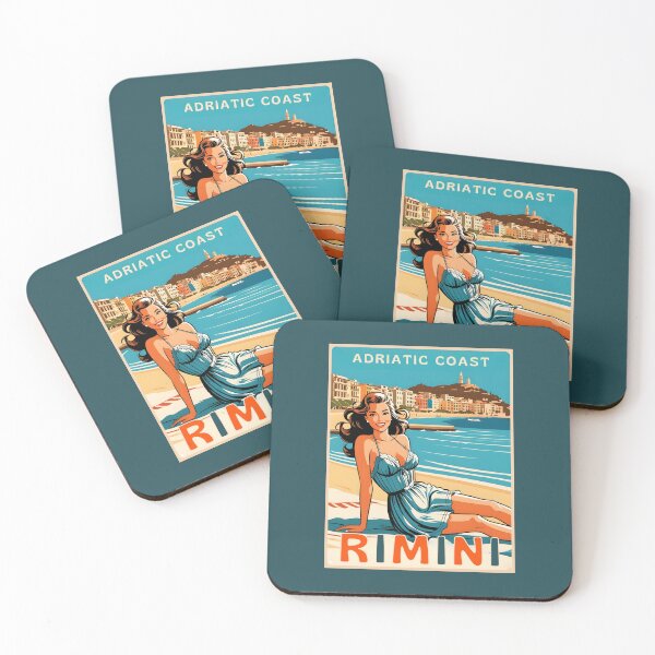 Item preview, A Vintage Illustration of Rimini - Italy - Adriatic Coast  designed and sold by GoodOldVintage.