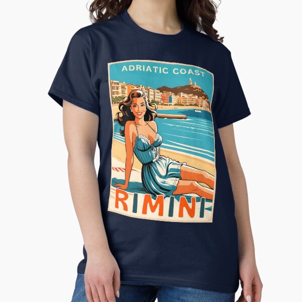 Item preview, A Vintage Illustration of Rimini - Italy - Adriatic Coast  designed and sold by GoodOldVintage.