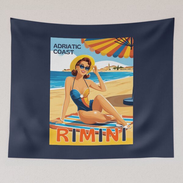 Item preview, A Vintage Illustration of Rimini - Italy - Adriatic Coast  designed and sold by GoodOldVintage.