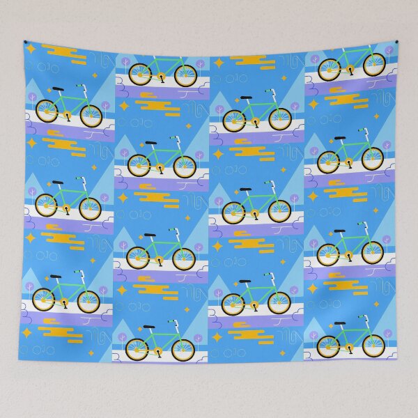 Item preview, Cool Bike Journey Through Vibrant Landscapes Surreal Art designed and sold by ART ATTACK ZONE.