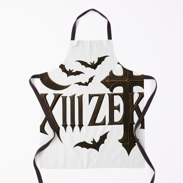 Item preview, XIIIZEK Gothic Logo - Dark Metal Emblem with Bats and Moon designed and sold by XIIIZEK.