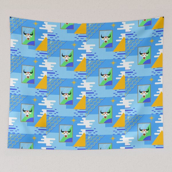 Item preview, Sky Bull Vibrant Symbol Power Strength Nature Art designed and sold by ART ATTACK ZONE.