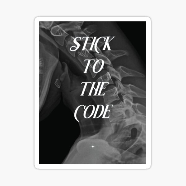Item preview, “Stick To The Code” Poster – X-Ray Aesthetic Motivational Tech-Inspired Wall Art designed and sold by HerPitsolGo.