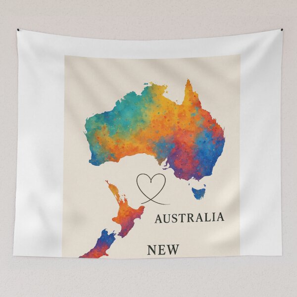Item preview, Australia to New Zealand Home to Home Map designed and sold by Aryabek.