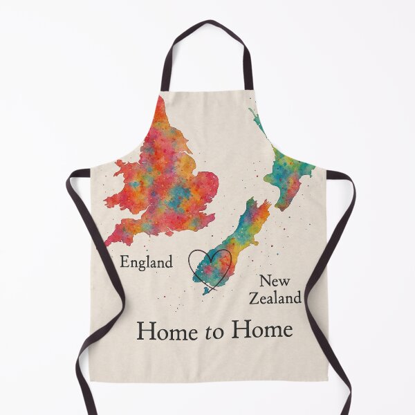Item preview, Impresión del mapa del corazón de Inglaterra y Nueva Zelanda designed and sold by Aryabek.
