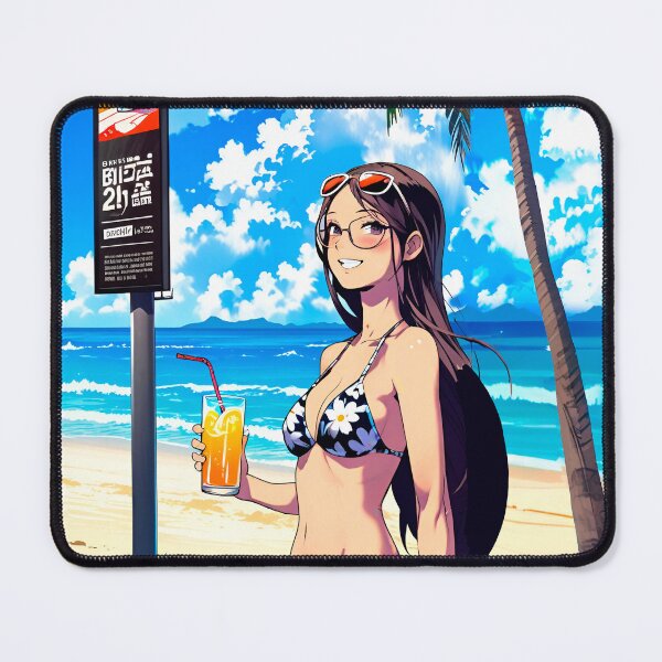Item preview, T-shirt, of a beautiful girl on the beach, girl on the beach. Anime#3 designed and sold by UrbanTRIP.