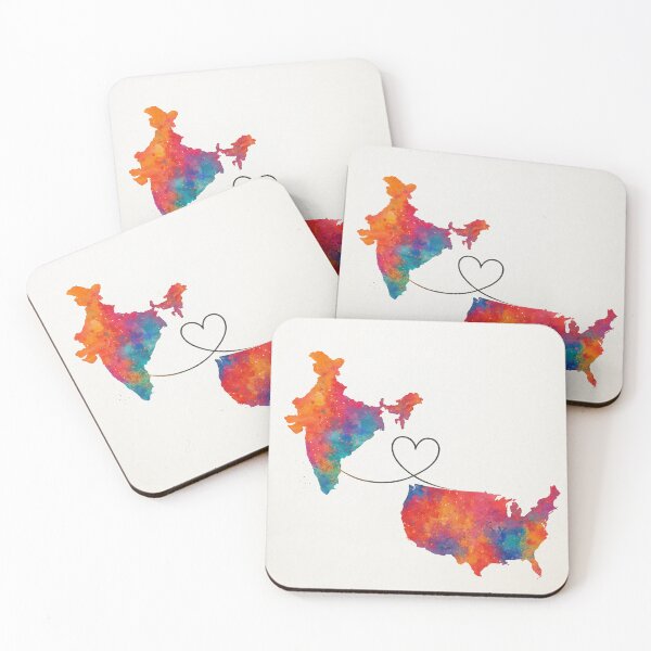 Item preview, India to USA Home to Home Map designed and sold by Aryabek.
