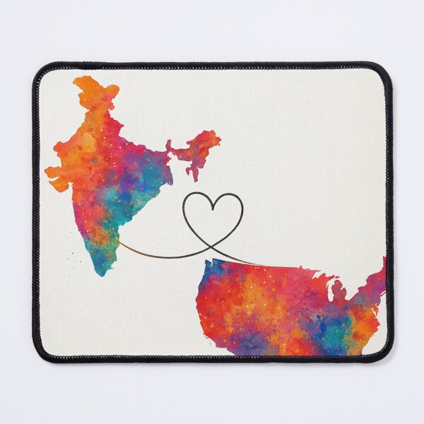 Item preview, India to USA Home to Home Map designed and sold by Aryabek.