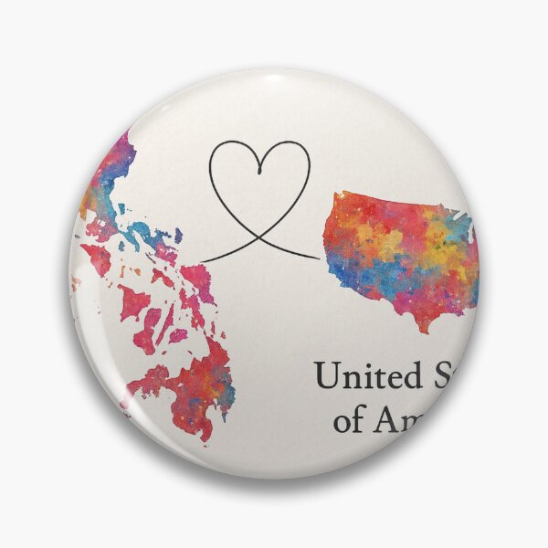 Item preview, Philippines to USA Emotional Map Art designed and sold by Aryabek.