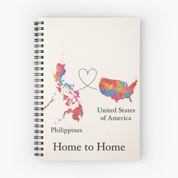 Item preview, Philippines to USA Emotional Map Art designed and sold by Aryabek.