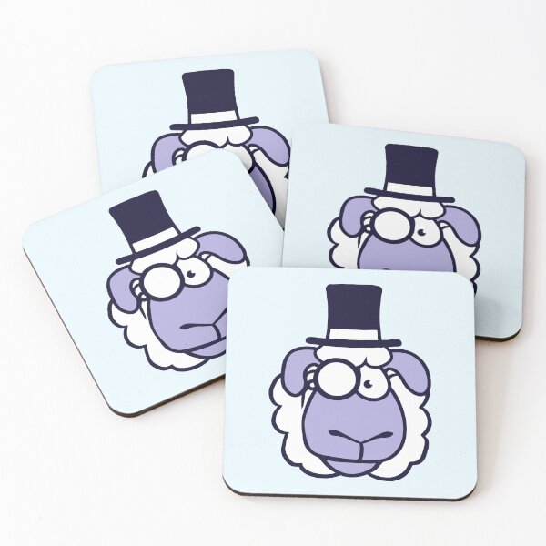 Item preview, Sheep Mr. Gentleman Top Hat Monocle Glasses Rich designed and sold by shirt-o-mat.