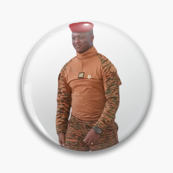 Item preview, Commander of the People: Portrait of President Ibrahim Traore  designed and sold by ArtistrySky.