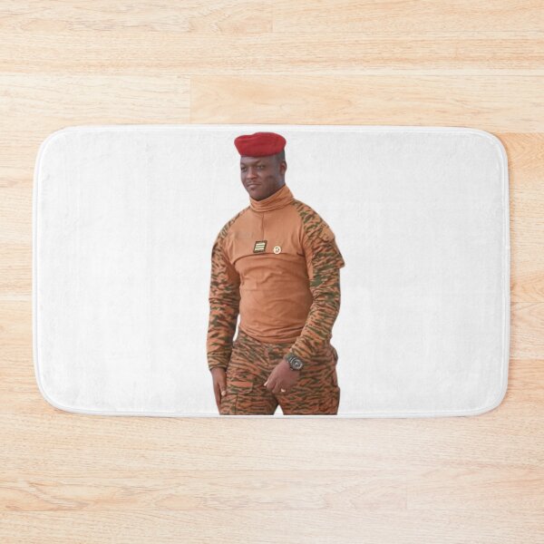 Item preview, Commander of the People: Portrait of President Ibrahim Traore  designed and sold by ArtistrySky.