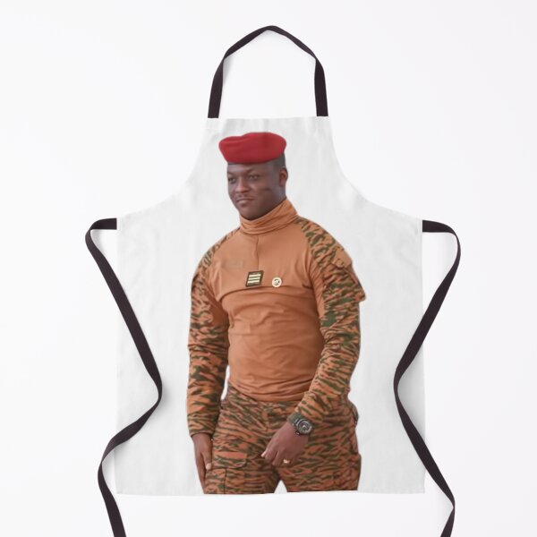 Item preview, Commander of the People: Portrait of President Ibrahim Traore designed and sold by ArtistrySky.