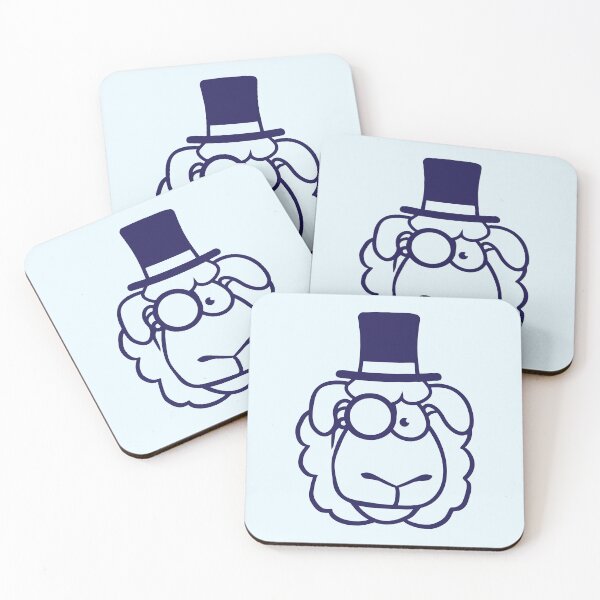 Item preview, Sheep Mr. Gentleman Top Hat Monocle Glasses Rich designed and sold by shirt-o-mat.
