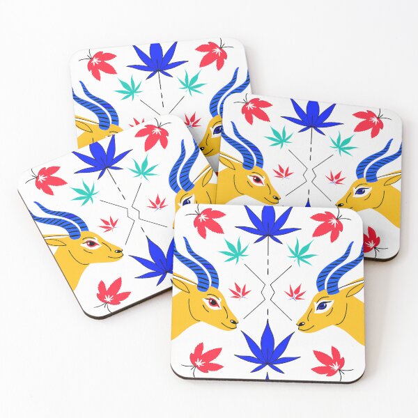 Item preview, Red Blue Green Surreal Nature Scenes Imagination Animals  designed and sold by ART ATTACK ZONE.