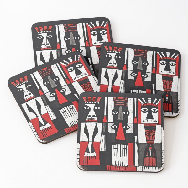 Item preview, Abstract Pattern with totems #1 - Bold and Intricate Design designed and sold by BoBiloArt.