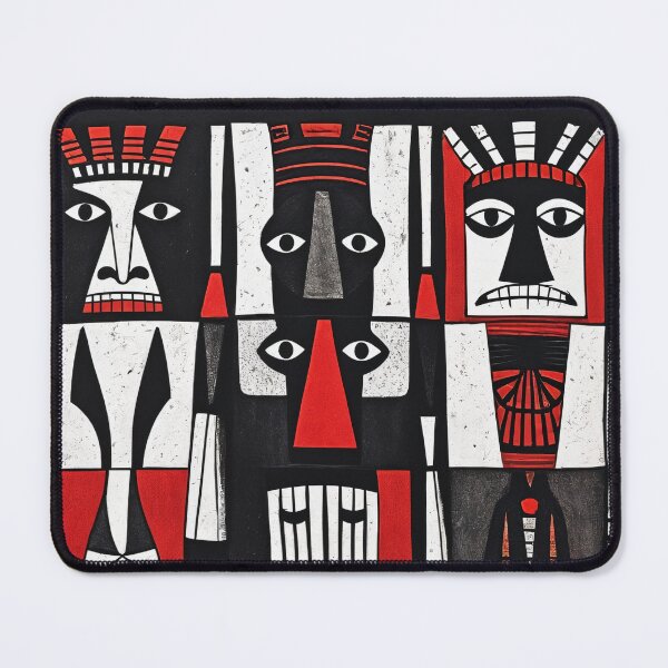 Item preview, Abstract Pattern with totems #1 - Bold and Intricate Design designed and sold by BoBiloArt.