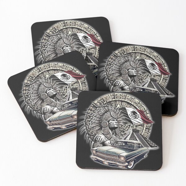 Item preview, Aztec Warrior Calendar Mexico Mexican Flag Mayan designed and sold by HechoEnAztlan.