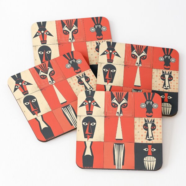 Item preview, Abstract Pattern with totems #2 - Bold and Intricate Design designed and sold by BoBiloArt.