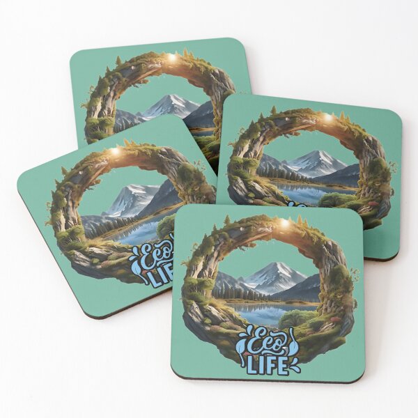 Item preview, Circular Landscape Design with Mountains and Waterfall - Window to Nature designed and sold by Karina Creative Studio.