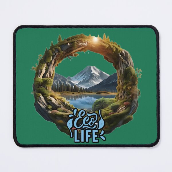 Item preview, Circular Landscape Design with Mountains and Waterfall - Window to Nature designed and sold by Karina Creative Studio.