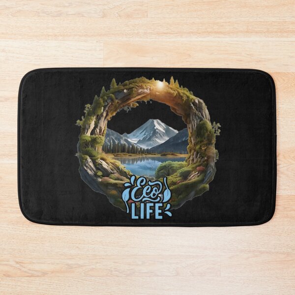 Item preview, Circular Landscape Design with Mountains and Waterfall - Window to Nature designed and sold by Karina Creative Studio.