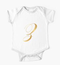 luxury gold letter Z One Piece - Short Sleeve