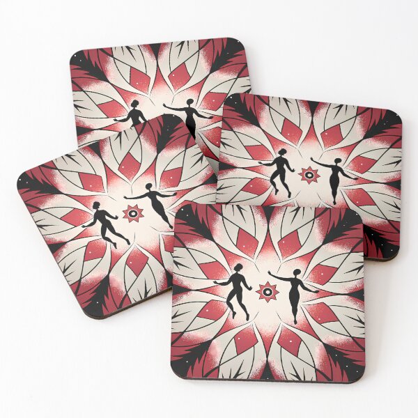 Item preview, White Black Red Surreal People Cosmos Scenes Imagination  designed and sold by ART ATTACK ZONE.