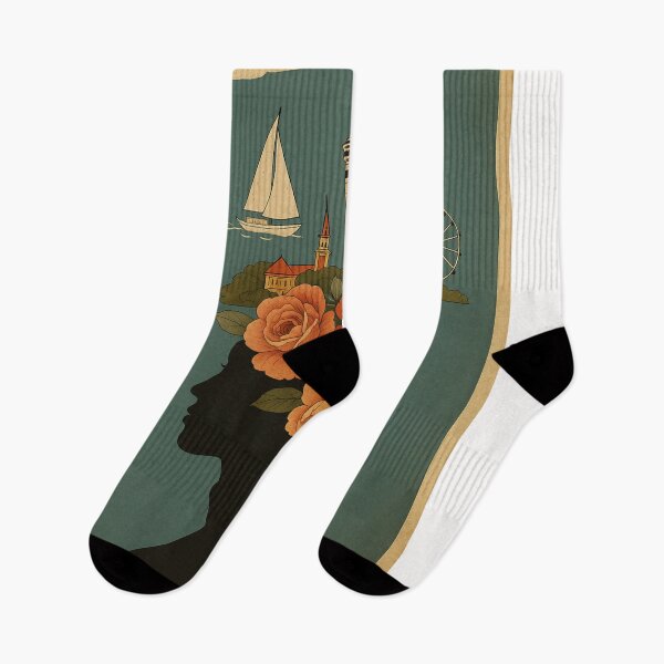Item preview, Auckland Floral Silhouette with City Icons designed and sold by Places On Earth.
