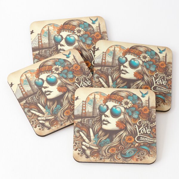 Item preview, 60's Cool Vibe Hippy Art designed and sold by TheDarkWardrobe.