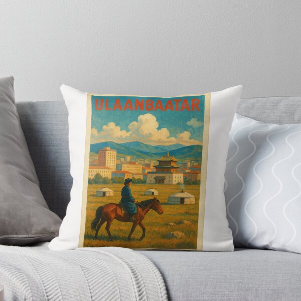Item preview,  Ulaanbaatar City with Horse Rider and Yurts designed and sold by Places On Earth.