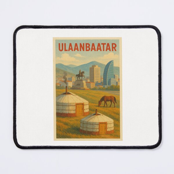 Item preview, Ulaanbaatar Yurts and Modern Skyline Mongolia designed and sold by Places On Earth.