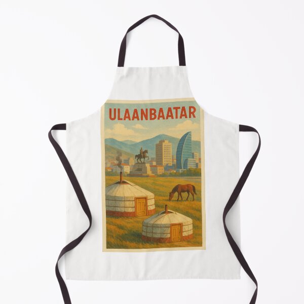 Item preview, Ulaanbaatar Yurts and Modern Skyline Mongolia designed and sold by Places On Earth.