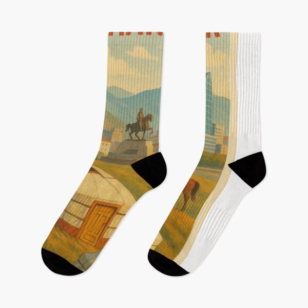 Item preview, Ulaanbaatar Yurts and Modern Skyline Mongolia designed and sold by Places On Earth.