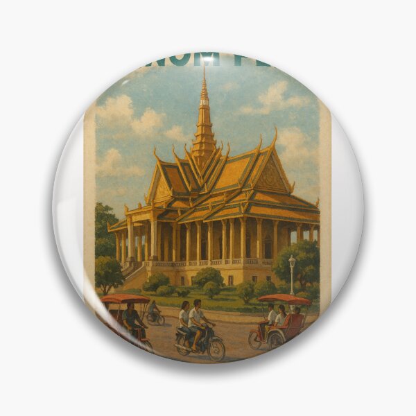 Item preview, Phnom Penh Royal Palace with Tuk Tuks Cambodia designed and sold by Places On Earth.
