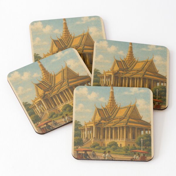Item preview, Phnom Penh Royal Palace with Tuk Tuks Cambodia designed and sold by Places On Earth.