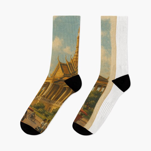 Item preview, Phnom Penh Royal Palace with Tuk Tuks Cambodia designed and sold by Places On Earth.