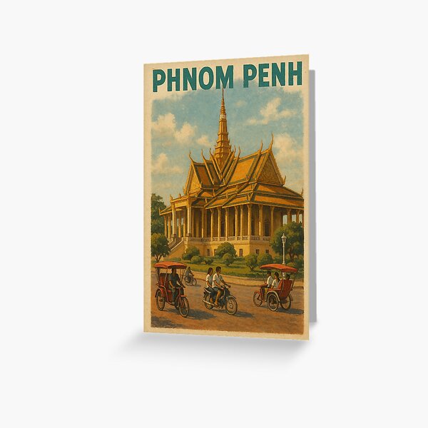 Item preview, Phnom Penh Royal Palace with Tuk Tuks Cambodia designed and sold by placesonearth.