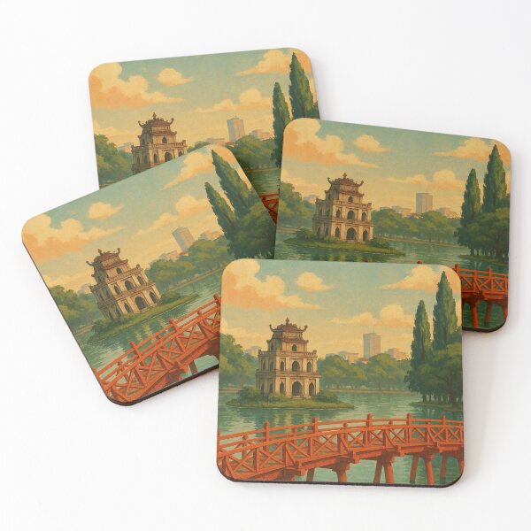 Item preview, Hanoi Hoan Kiem Lake and Red Bridge Vietnam designed and sold by Places On Earth.
