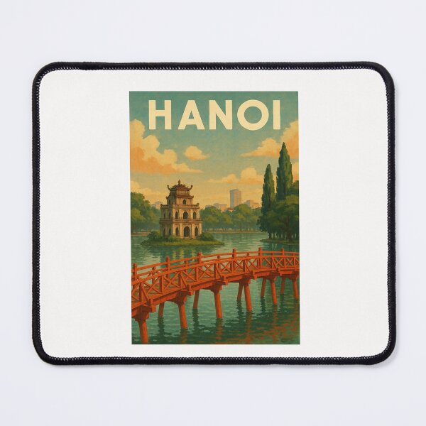 Item preview, Hanoi Hoan Kiem Lake and Red Bridge Vietnam designed and sold by Places On Earth.