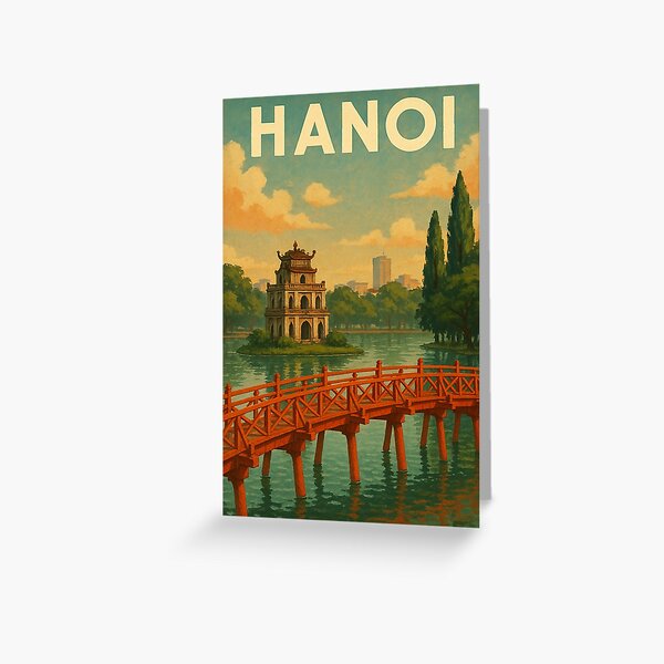 Item preview, Hanoi Hoan Kiem Lake and Red Bridge Vietnam designed and sold by Places On Earth.