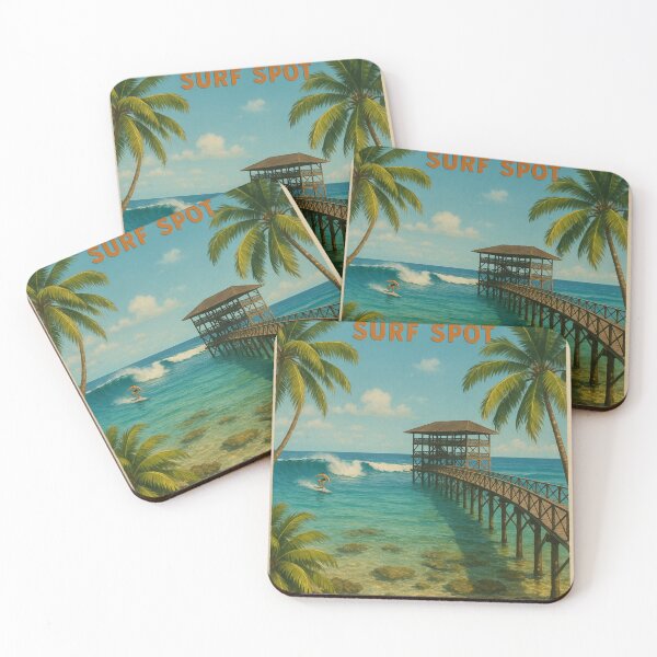 Item preview, Cloud 9 Surf Spot with Surfer on Wave designed and sold by Places On Earth.