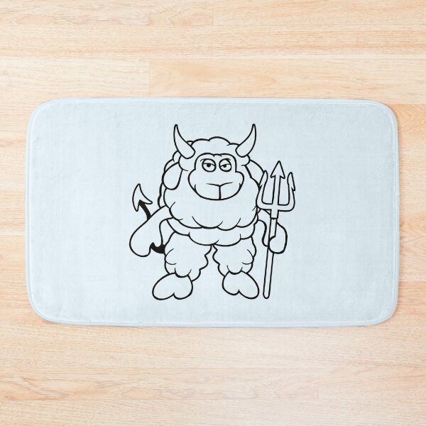 Item preview, Sheep Devil Satan Hell Evil Trident Horns Cool Fun designed and sold by shirt-o-mat.