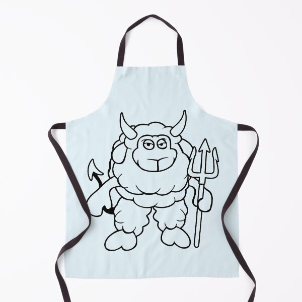Item preview, Sheep Devil Satan Hell Evil Trident Horns Cool Fun designed and sold by shirt-o-mat.