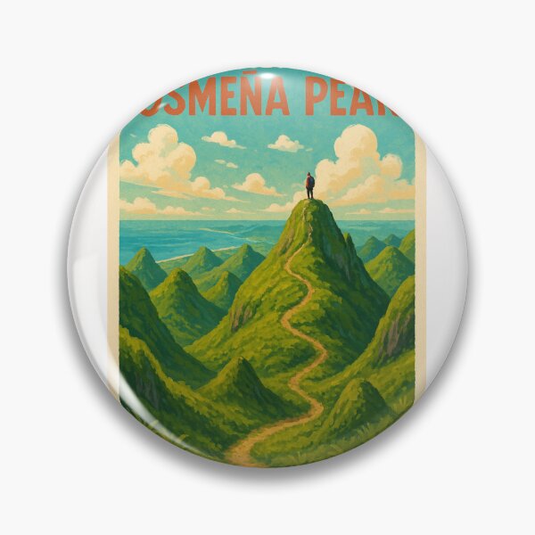 Item preview, Osmeña Peak Hiking Trail with Hiker designed and sold by Places On Earth.