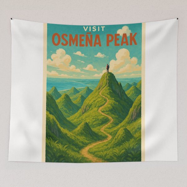 Item preview, Osmeña Peak Hiking Trail with Hiker designed and sold by Places On Earth.