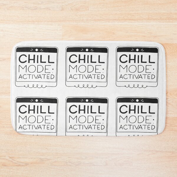Item preview, Embracing Serenity Chill Mode Designs Activated Black White designed and sold by ART ATTACK ZONE.