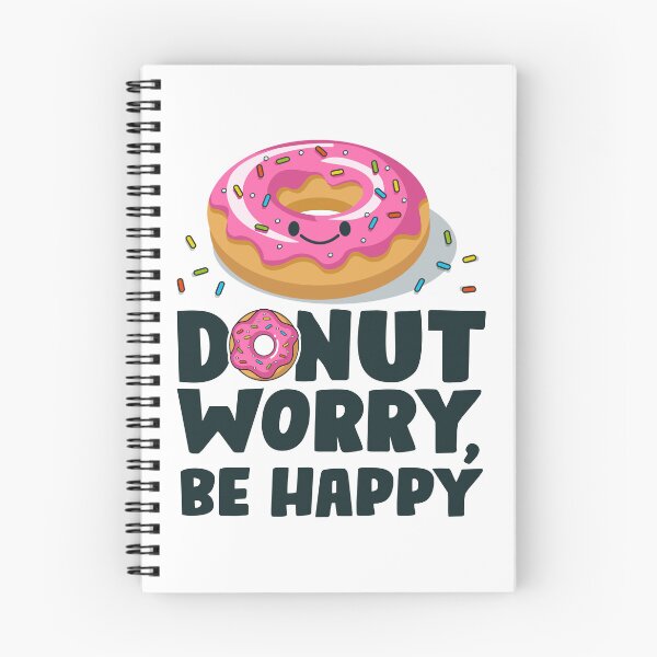 Item preview, Donut Worry Be Happy – Funny Donut Pun Tee with Smiling Donut Illustration designed and sold by ZETTIF ⭐⭐⭐⭐⭐.