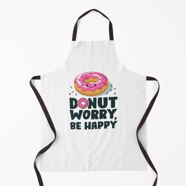 Item preview, Donut Worry Be Happy – Funny Donut Pun Tee with Smiling Donut Illustration designed and sold by ZETTIF ⭐⭐⭐⭐⭐.
